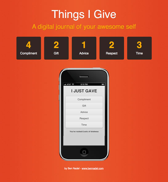 Things I Give - A Digital Journal Of The Awesome You.
