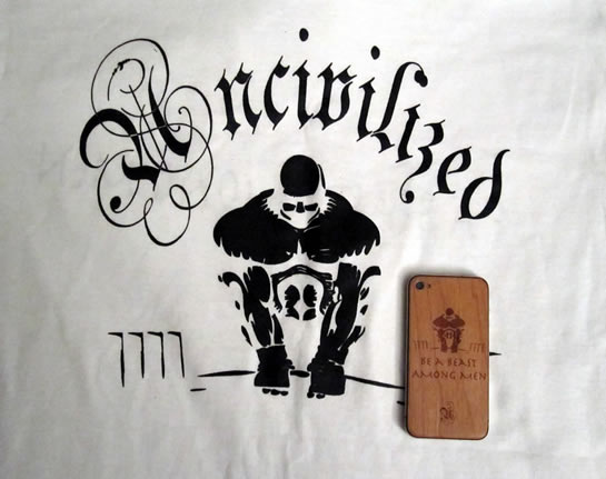 UNCIVILIZED Brand custom wood iPhone back from JackBacks.