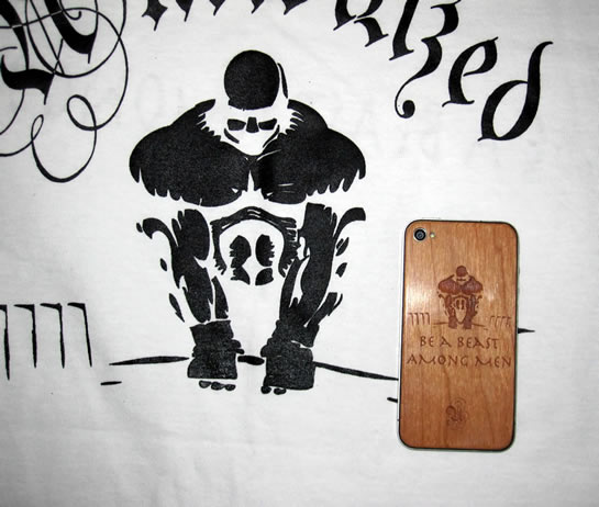 UNCIVILIZED Brand custom wood iPhone back from JackBacks.