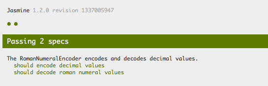 Jasmine Unit Tests - Passing!!!!
