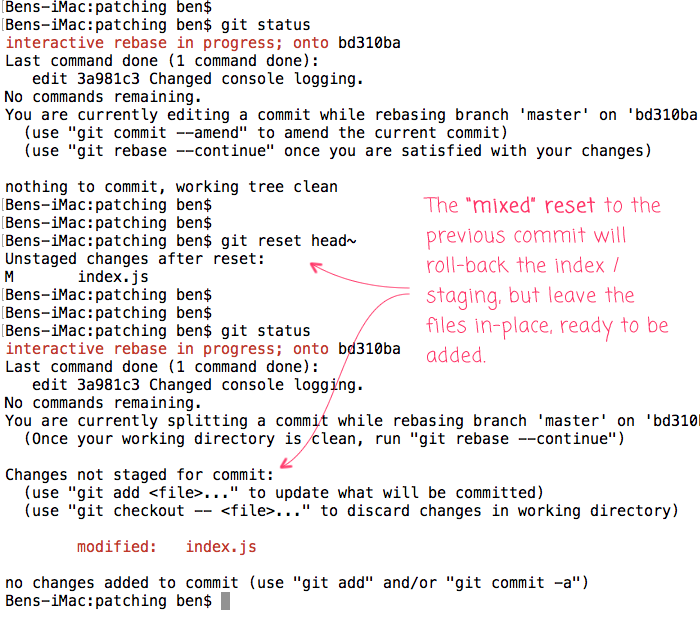 Interactive Git Rebase Moving WhiteSpace Changes To An Isolated