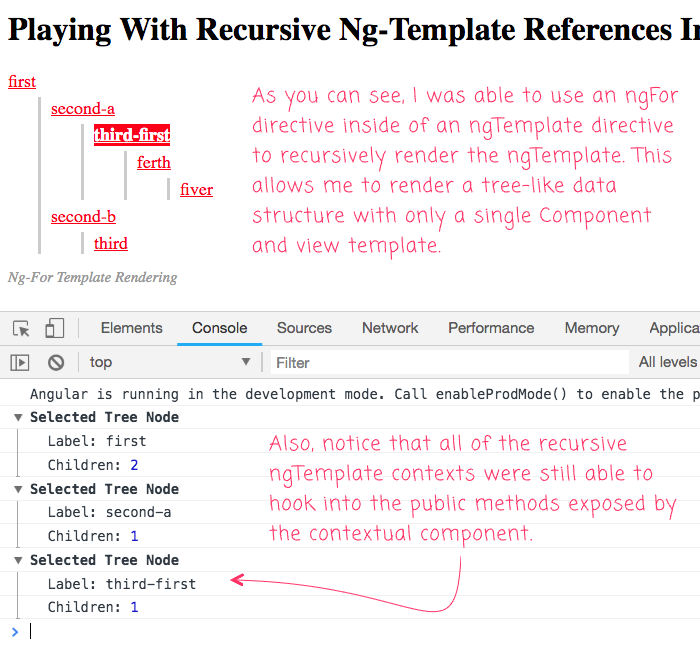Playing With Recursive NgTemplate References In Angular 6.1.10