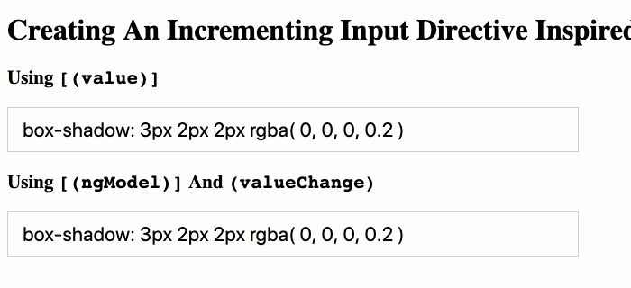 Incrementing input directive used to increment embedded pixel values in Angular 9.0.0-next.5.
